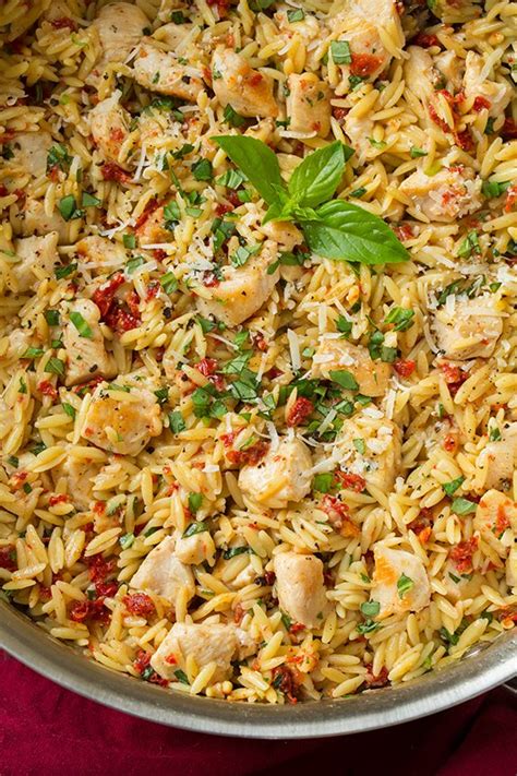 Sun Dried Tomato Basil And Parmesan Orzo With Chicken Cooking Classy