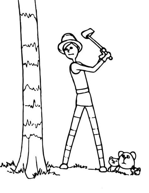 Onceler Chopping Down Truffula Tree Lorax Coloring Page - Lorax ...