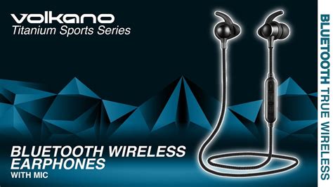 Bluetooth Wireless Earphones With Mic Titanium Sport Series Volkano Youtube