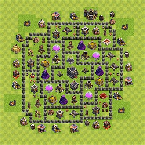 Gute Base Rathaus Level F R Verteidigung Coc Clash Of Clans Th