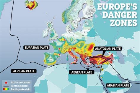 map reveals european holiday hotspots   risk  earthquakes