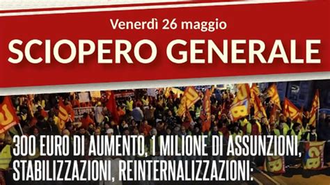 Sciopero Generale Usb 26 Maggio 2023