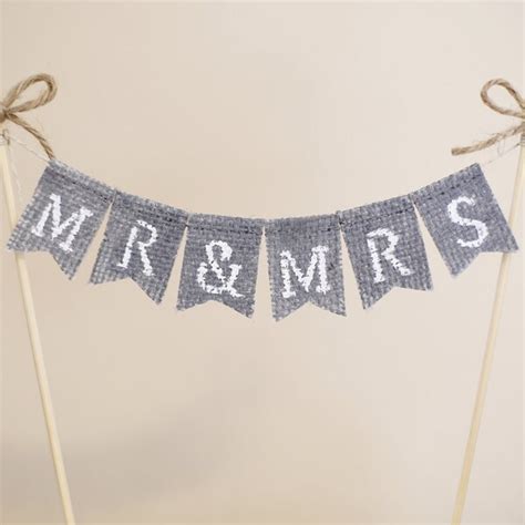 Rustic Burlap Mr Mrs Etsy