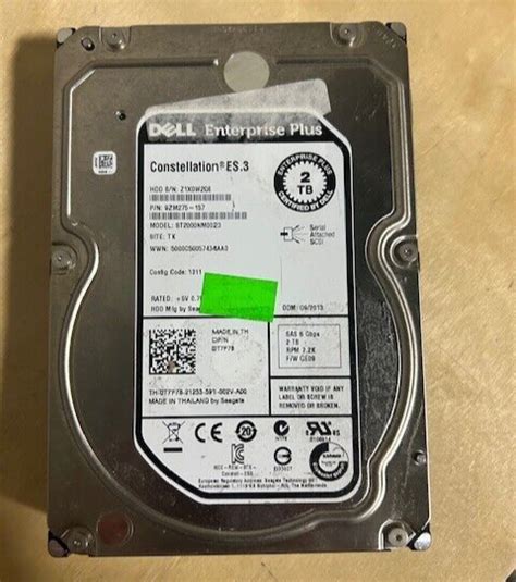 Dell/Seagate Constellation ES.3 2TB 7.2K 6Gb/s SAS HDD ST2000NM0023 ...