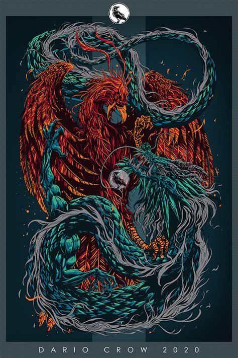 Dragon vs Phoenix on Behance