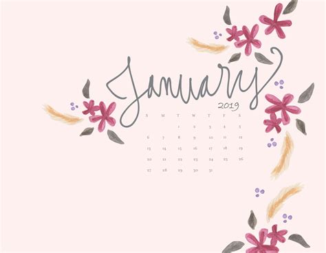 January 2019 Hd Calendar Wallpapers Desktop Wallpaper Calendar