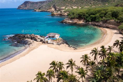 Aerial View Of Tarrafal Beach In Santiago Island In Cape Verde Cabo