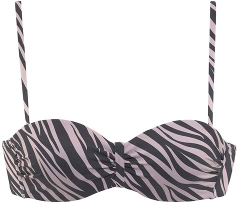 Lascana Bügel Bandeau Bikini Top schwarz bedruckt ab Preisvergleich bei idealo de