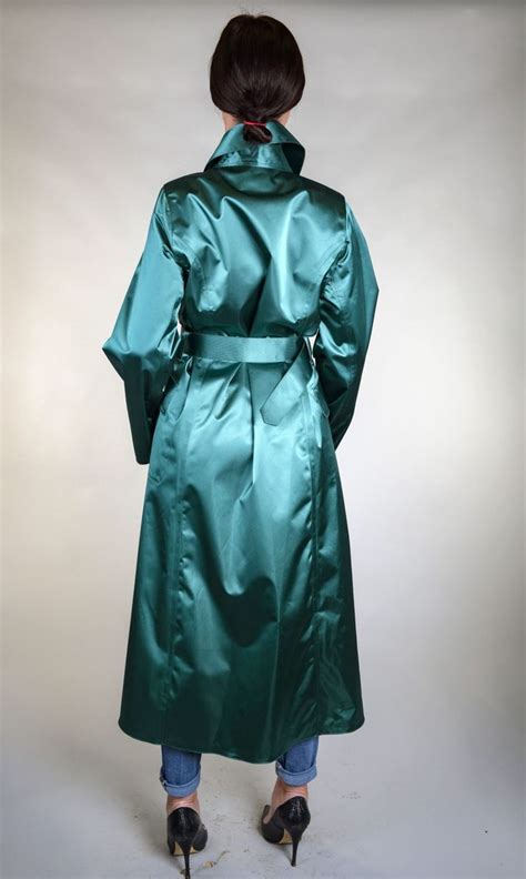 D Rainwear Girl Green Raincoat Rubber Raincoats Hussar