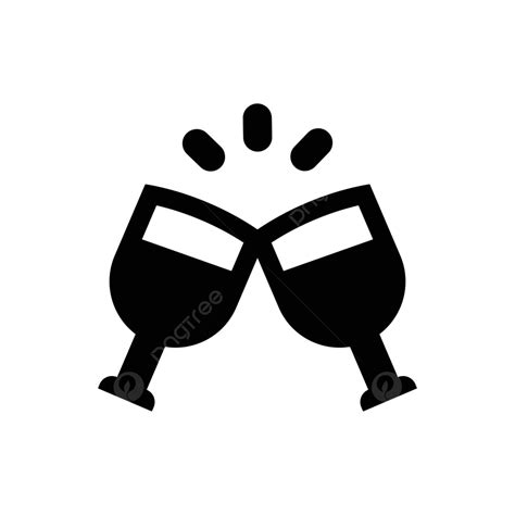 Wine Cheers Icon Icon Symbol Illustrations Vector Icon Symbol