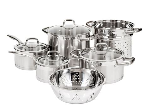 Duxtop SSIB Stainless Steel Induction Cookware Set, Impact-bonded ...