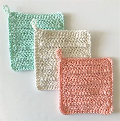 Crochet Puff Stripes Hot Pad Daisy Farm Crafts