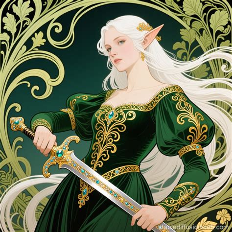 O Motivo Pelo Qual A Vilã Empunha Uma Espada - empunha uma linda espada cravejada Prompts | Stable Diffusion Online