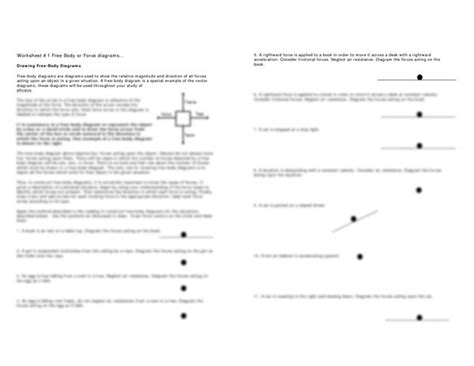 Force Diagram Worksheet With Answers