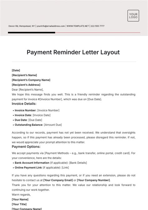 Free Collection Letter Templates, Editable and Printable