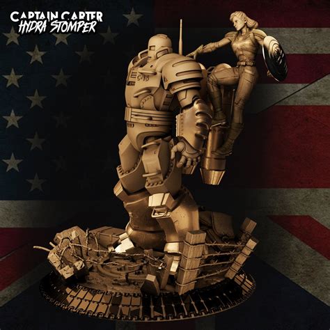 Captain Carter & Hydra Stomper ,peggy Carter, High Quality 3D Printer ...