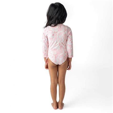 Seaside Toile Girls One Piece & Skirt Swimsuit Set 6m-10 - Shade Critters