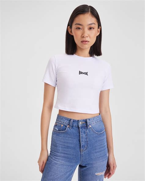 Футболка укороченная белая - BRMSK