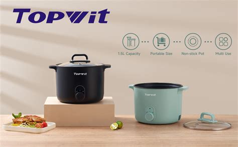 Topwit Electric Pot 1 5l Non Stick Ramen Cooker Multi