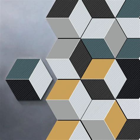 2018 10Pcs/set Hexagon Wall Tile Stickers DIY Art Wall Decor Stickers ...