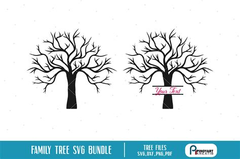 Family Tree svg, Tree Silhouette svg, Tree Clip Art, svg files, svg By ...