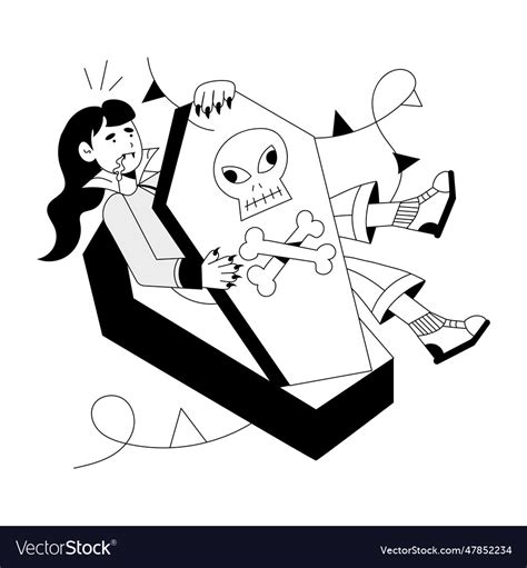 Halloween coffin Royalty Free Vector Image - VectorStock