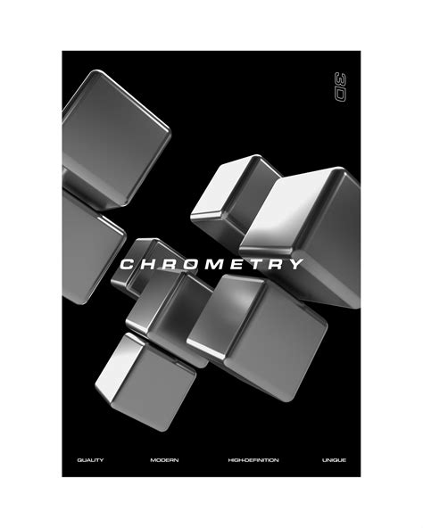 Chrome Shapes Posters on Behance