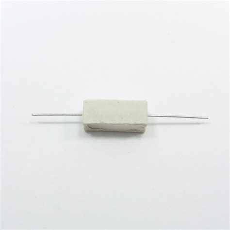 10x Horizontal Wirewound Cement Resistor Ceramic 5W White EBay