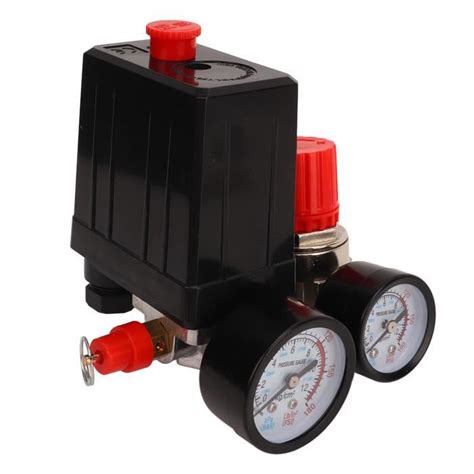 EJ life Pressostat Compresseur d Air Contrôle Valve Manomètre 3 en 1