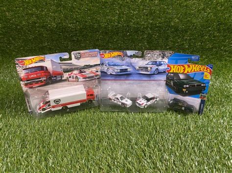Hot Wheels 1 43 3 Voiture Miniature Lancia Rally 3x Box 037 Contre Audi Quattro Lancia