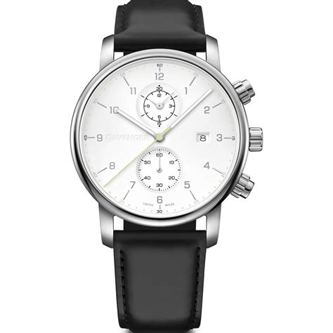 Wenger Urban Classic Chrono Silbrig / Schwarz Ø 42mm | 01.1743.123