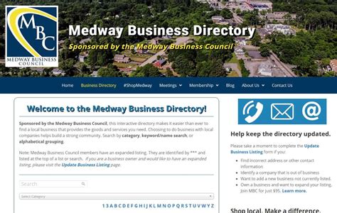 Our Free Townwide Online Resource: The Medway Business Directory ...