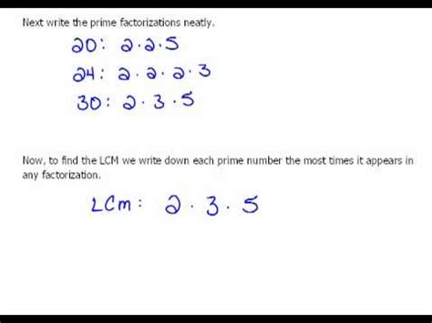 Find LCM Using Prime Factorization Method 3 2 YouTube