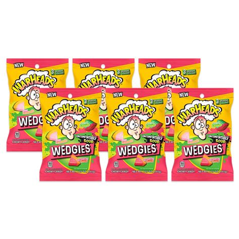 Warheads Wedgies Sour Chewy Candy Pink Lemonade Cherry Limeade