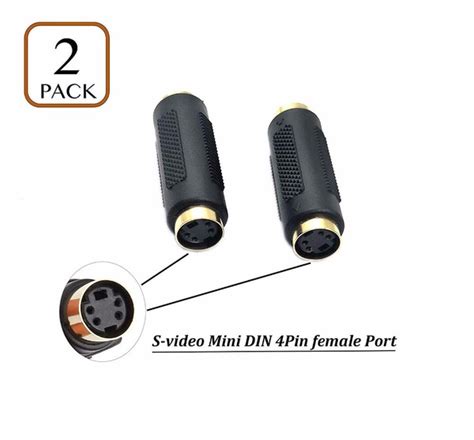 (2 упаковки) S Video Adapter Портативный разъем / Гендерный адаптер ...