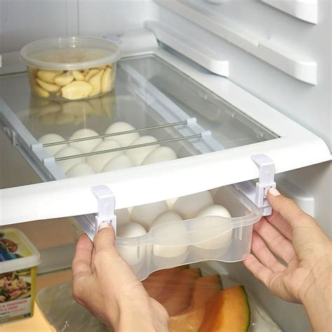 Refrigerator Egg Drawer Snap On Storage With Plastic Carton Shape