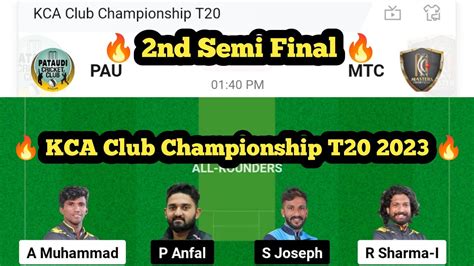 PAU Vc MTC DREAM11 PAU Vs MTC Dream11 Prediction Pau Vs Mtc Today