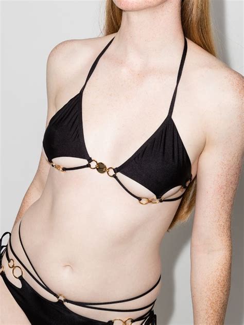 Agent Provocateur Davine Ring Embellished Bikini Top Farfetch