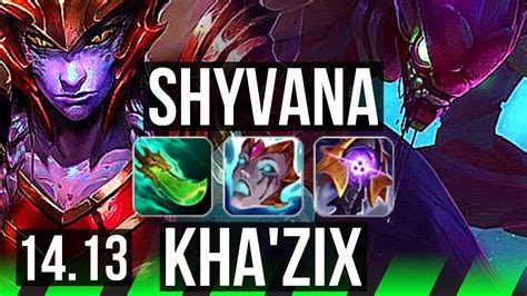 SHYVANA Vs KHA ZIX JGL 15 1 2 Legendary 67 Winrate 7 Solo Kills