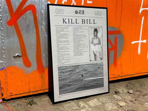 SZA "KILL BILL" Album Cover Poster for Home Room Decor #newspaper ...