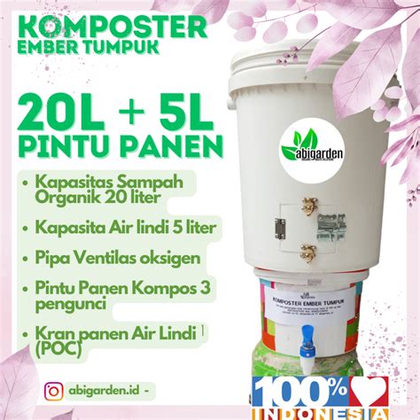 jual paket komposter ember tumpuk pengolahan sampah organik kompos