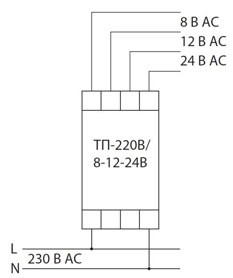 Купить: Трансформатор понижающий ТП-230В/8-12-24В 8ВА DIN-рейка TDM ...