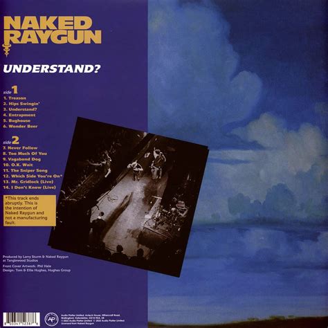 Naked Raygun Understand Blue Vinyl Edition Vinyl LP UK