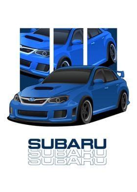 Subaru Impreza Wrx Sti Poster Picture Metal Print Paint By Ahmad