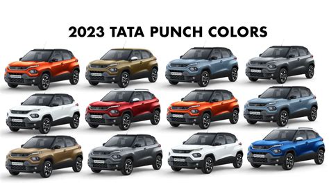 2023 Tata Punch Colors: Orange, Bronze, Blue, Grey, White, Red - GaadiKey