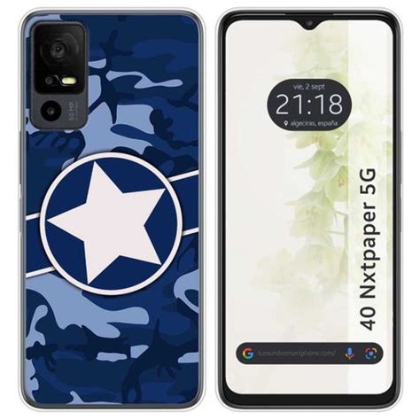 Funda Silicona Para Tcl 40 Nxtpaper 5g Diseño Camuflaje 03 Dibujos con