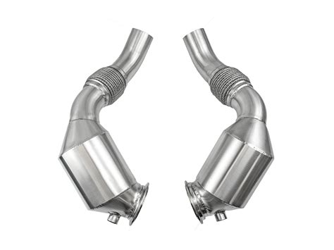 Bull X 70mm Downpipe mit 200 Zellen HJS Euro6 Kat für BMW M6 F12 13 4