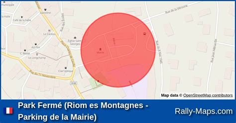 Park Ferm Riom Es Montagnes Parking De La Mairie Stage Map