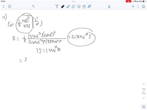 Solved The Rydberg Constant 1 A Calculate The Rydberg Constant R