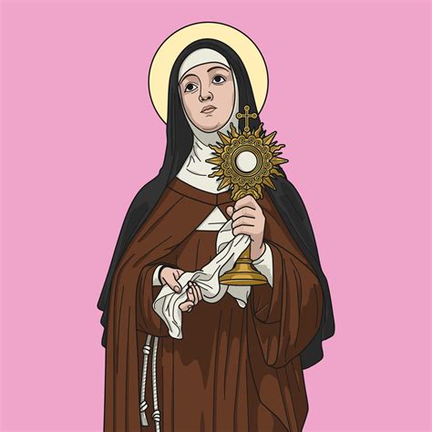 Saint Clare Of Assisi Colored Vector Illustration 10106799 Vector Art At Vecteezy